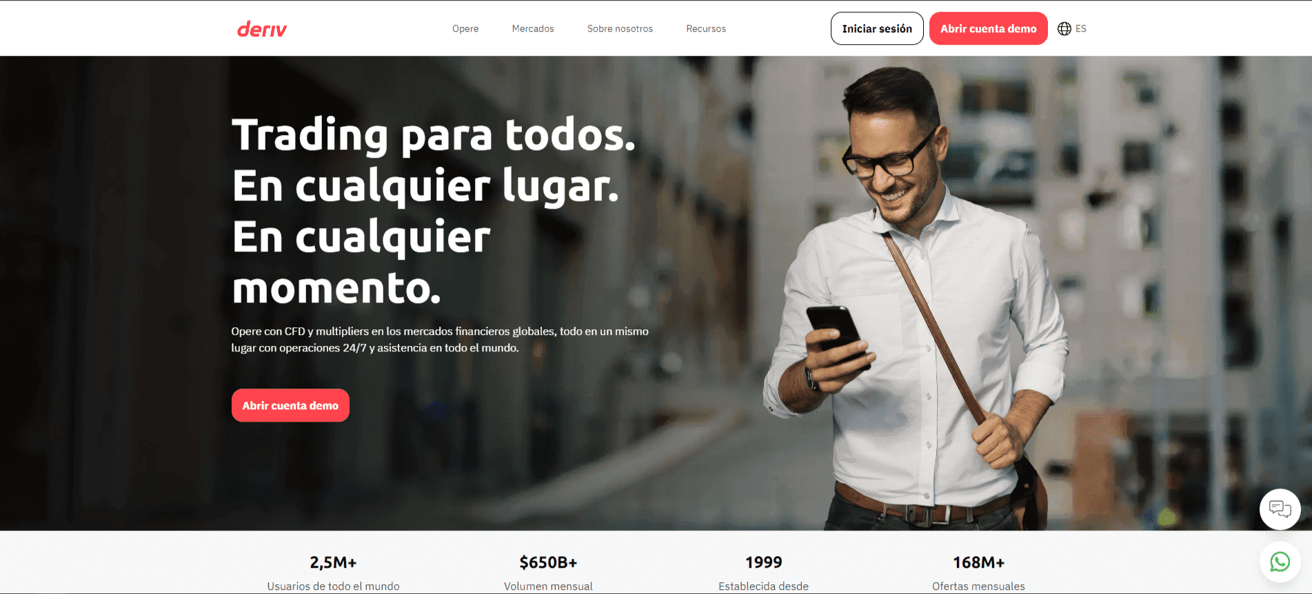 Deriv home page