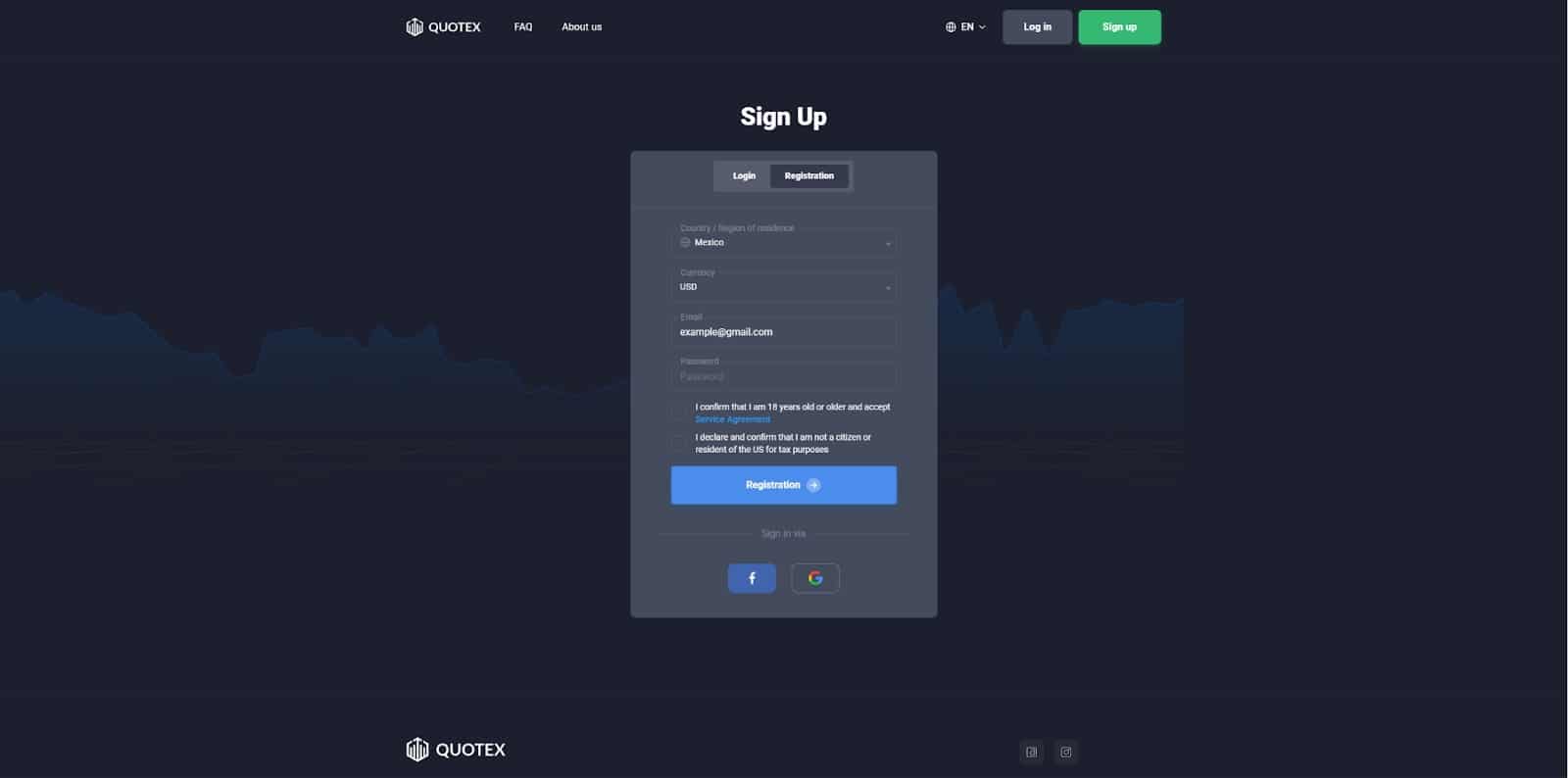 quotex registration
