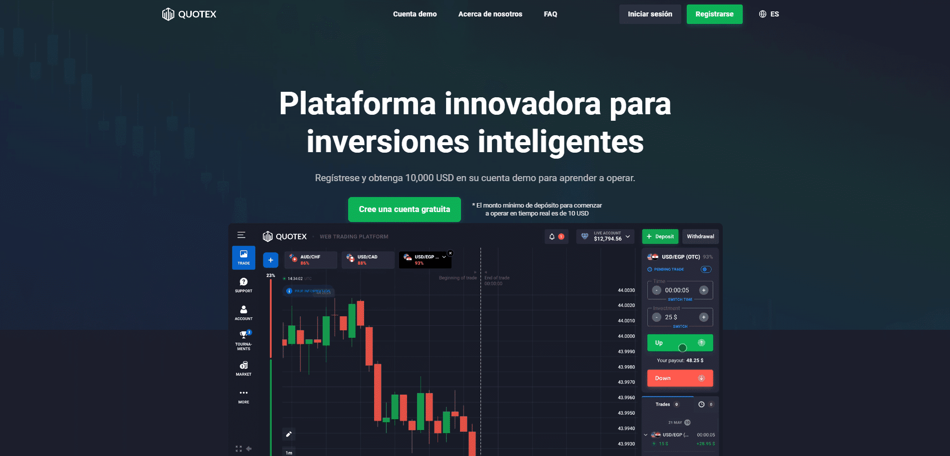quotex home page